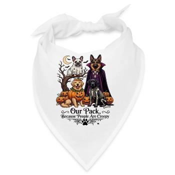 Hunde Halloween Hound Parade - Bandana - Weiß - Vorne