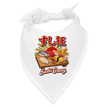 Sushi Crazy - Bandana - Weiß - Vorne