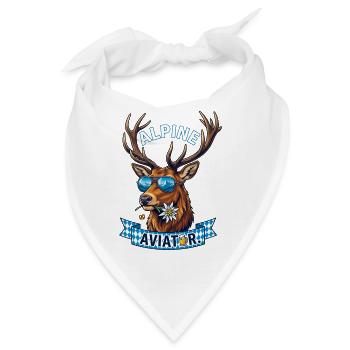 Alpen Hirsch Ersatztracht Volksfest - Bandana - Weiß - Vorne