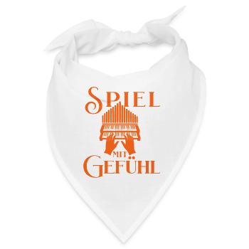 Die Orgel - Königin der Instrumente für Organisten - Bandana - Weiß - Vorne