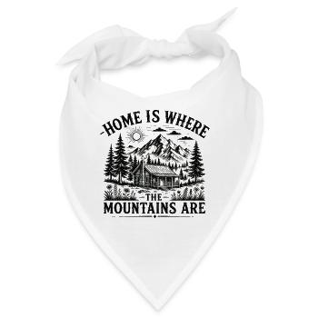 Zuhause ist, wo die Berge sind - Bandana - Weiß - Vorne