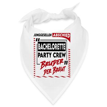 Junggesellenabschied Bachelorette Bruder Party  - Bandana - Weiß - Vorne