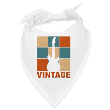 Retro-Gitarrist Sunset Vintage E-Gitarre - Bandana - Weiß - Vorne