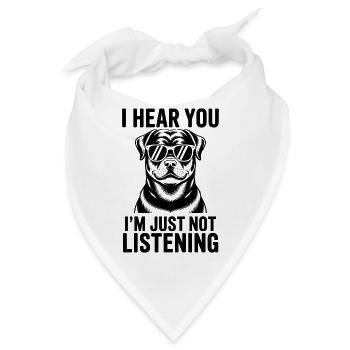 Rottweiler Spruch Lustiges Rottweiler Geschenk - Bandana - Weiß - Vorne