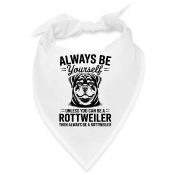Rottweiler Spruch Lustiges Rottweiler Geschenk - Bandana - Weiß - Vorne