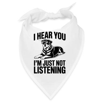 Rottweiler Spruch Lustiges Rottweiler Geschenk - Bandana - Weiß - Vorne