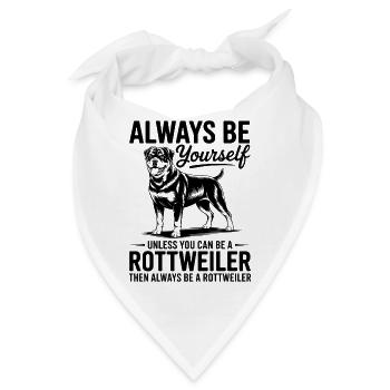 Rottweiler Spruch Lustiges Rottweiler Geschenk - Bandana - Weiß - Vorne