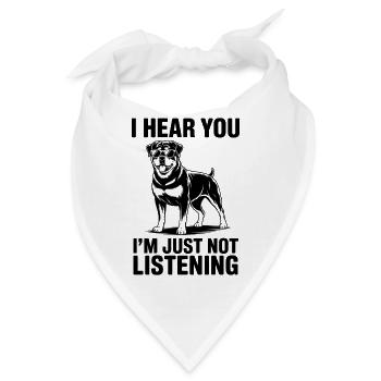 Rottweiler Spruch Lustiges Rottweiler Geschenk - Bandana - Weiß - Vorne