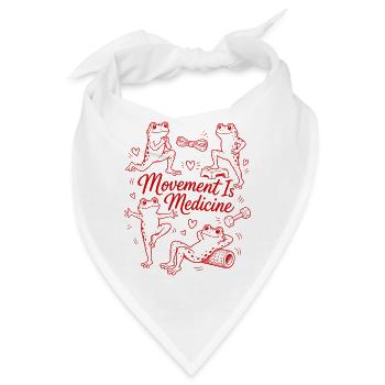 Bewegung Ist Medizin Frosch Physiotherapie Fitness - Bandana - Weiß - Vorne