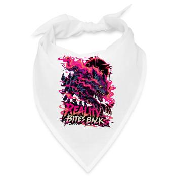 Neon Drache Flammensturm - Bandana - Weiß - Vorne