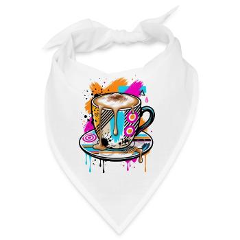 Kaffee Pop Art Becher - Bandana - Weiß - Vorne