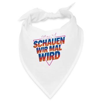  Was Wird SCHLAUEN WIR MAL WIRD Quiz Spruch Rätsel - Bandana - Weiß - Vorne