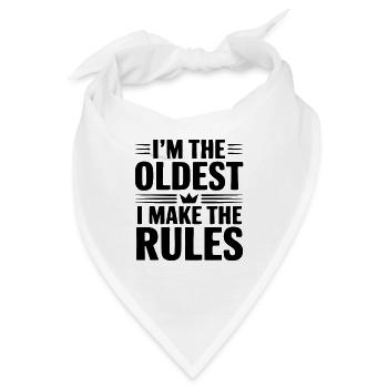Ich bin der Älteste, ich mache die Regeln - Bandana - Weiß - Vorne