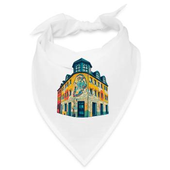 Nippes Eckhaus Retro - Bandana - Weiß - Vorne