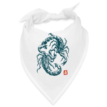 Skorpion Sternzeichen Horoskop Wüste Kanji - Bandana - Weiß - Vorne