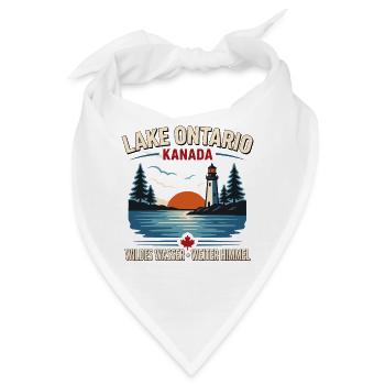 Lake Ontario Kanada Leuchtturm Sonnenuntergang - Bandana - Weiß - Vorne