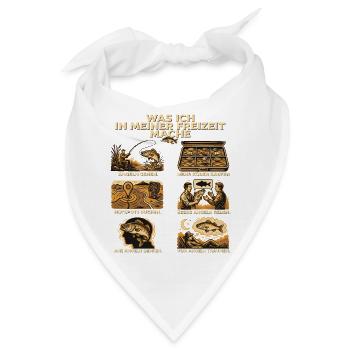 Was ich in meiner Freizeit mache - Bandana - Weiß - Vorne