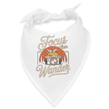 Travel Photographer Focus Then Wander Camera Lover - Bandana - Weiß - Vorne