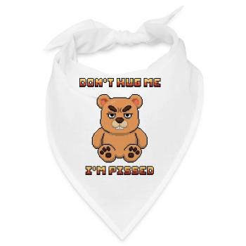 wütender Bär - Bandana - Weiß - Vorne