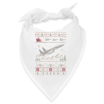 F15 Eagle Weihnachtspullover - Bandana - Weiß - Vorne
