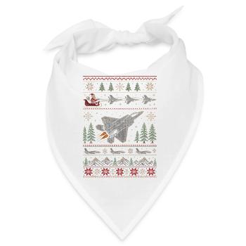 F22 Raptor Weihnachtspullover - Bandana - Weiß - Vorne