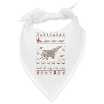 F15 Eagle Weihnachtspullover - Bandana - Weiß - Vorne