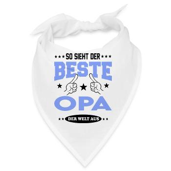 Bester Opa der Welt Familie Family T-Shirt Sterne - Bandana - Weiß - Vorne