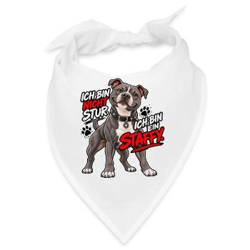 Sturer Staffy - Bandana - Weiß - Vorne