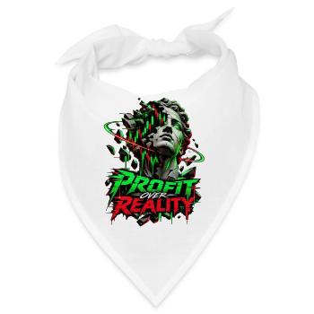 Profit Over Reality Neon Break - Bandana - Weiß - Vorne