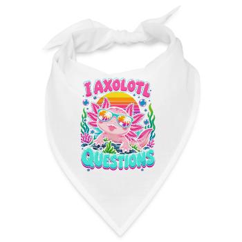 Axolotl am Strand mit Sonnenbrille - Bandana - Weiß - Vorne