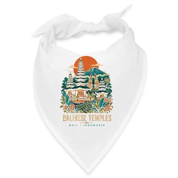 Bali Indonesien Balinesische Tempel - Bandana - Weiß - Vorne