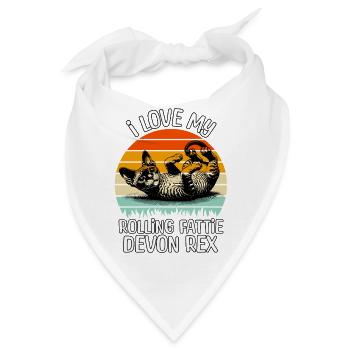 Lustige Devon Rex - Bandana - Weiß - Vorne