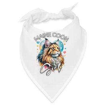Maine Coon Mädchen Maine Coon - Bandana - Weiß - Vorne
