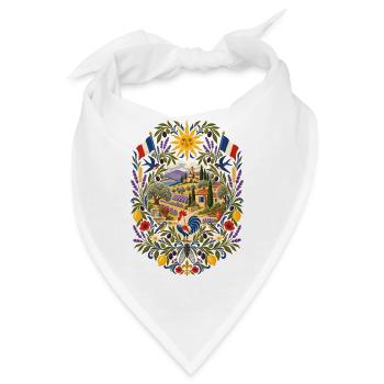 Frankreich | Provence, Lavendel & Oliven - Bandana - Weiß - Vorne