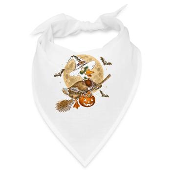 Ente Hexe Halloween Ente - Bandana - Weiß - Vorne