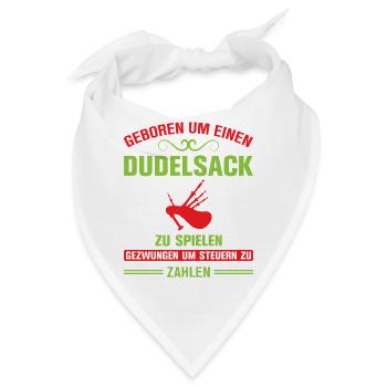 Dudelsackspieler Dudelsack Männer Geschenk - Bandana - Weiß - Vorne