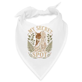  Mein Geheimer Ort Morchelpilze Sammeln Fuchs Auf - Bandana - Weiß - Vorne