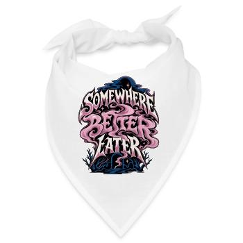Zwischen Welten Pinker Nebel - Bandana - Weiß - Vorne