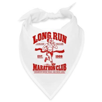 Long Run Marathon Club – Läufer mit Kaffee - Bandana - Weiß - Vorne