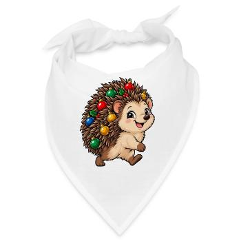 Weihnachten Igel Christbaumkugeln Geschenk - Bandana - Weiß - Vorne