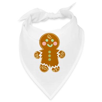 Kawaii lebkuchenmann - Bandana - Weiß - Vorne