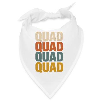  ATV Quad Biker Vintage Four Wheeler Offroad - Bandana - Weiß - Vorne