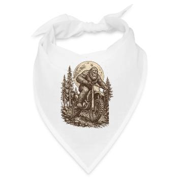  Bigfoot Riding Dirt Bike Motocross Sasquatch - Bandana - Weiß - Vorne