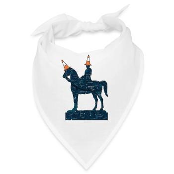 Glasgow-Kartenstatue mit Kegeln - Bandana - Weiß - Vorne