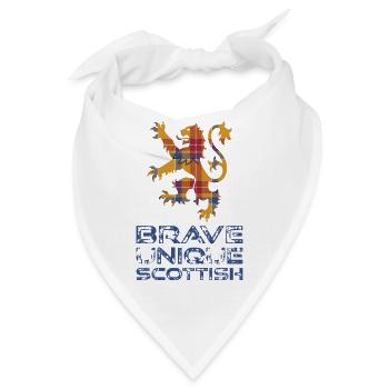 Tartan-Löwe des tapferen schottischen Stolzes - Bandana - Weiß - Vorne