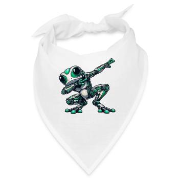 Roboter Frosch Dab Cyborg Sci Fi Cartoon - Bandana - Weiß - Vorne