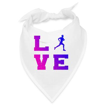 Geschenkidee für einen Running mit Running - Bandana - Weiß - Vorne