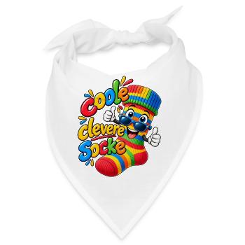 Bunte Clevere Socke Motiv - Bandana - Weiß - Vorne