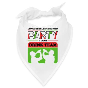 Junggesellenabschied Drink Team Saufen Bier Suff - Bandana - Weiß - Vorne