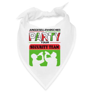 Junggesellenabschied Security Crew Saufen Drinking - Bandana - Weiß - Vorne